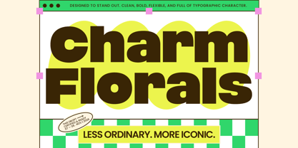 Charm Florals Font Poster 1