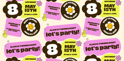 Charm Florals Font Poster 2