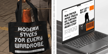 Digital Block Font Poster 9