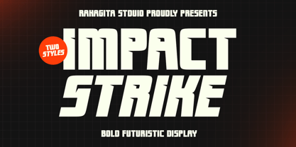 Impact Strike Font Poster 1