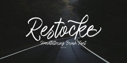 Restocke Script Font Poster 1