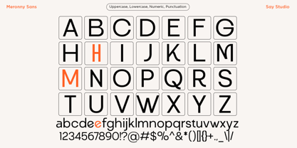 Meronny Font Poster 8