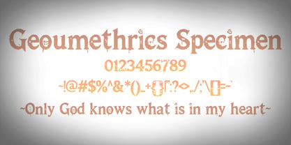 Geoumethrics Specimen Font Poster 2