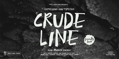 Crude Line Font Poster 1