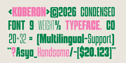 Koberon Font Poster 11