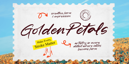 Golden Petals Font Poster 1