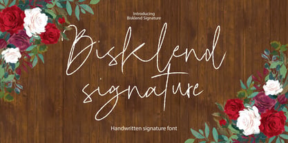 Bisklend Signature Font Poster 1