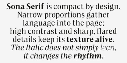 Sona Serif Font Poster 2