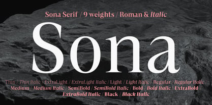 Sona Serif Font Poster 1