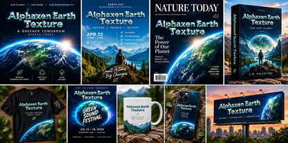 Alphaxen Earth Texture Font Poster 5