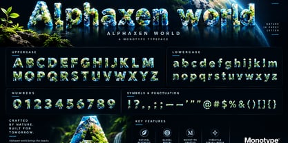 Alphaxen Earth Texture Font Poster 3