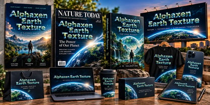Alphaxen Earth Texture Font Poster 2