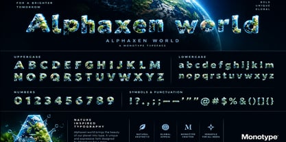 Alphaxen Earth Texture Font Poster 4