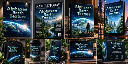 Alphaxen Earth Texture Font Poster 6