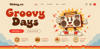 Wobzy Groovy Font Poster 5