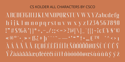 CS Kolder Font Poster 6