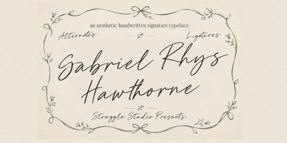 Gabriel Rhys Hawthorne Font Poster 1