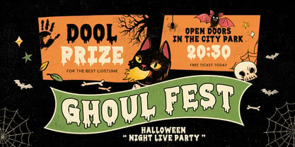 Halloween Screams Font Poster 3