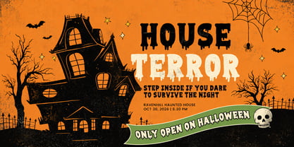 Halloween Screams Font Poster 4