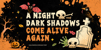 Halloween Screams Font Poster 2