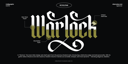 Roslenk V2 Font Poster 6