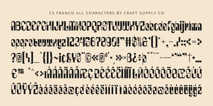 CS Franco Font Poster 6