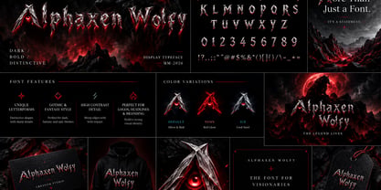 Alphaxen Wolfy Font Poster 6