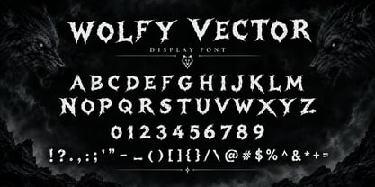 Alphaxen Wolfy Font Poster 7