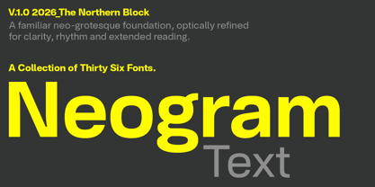 NeoGram Text Font Poster 1