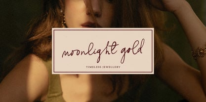 Golden Moonlight Font Poster 8