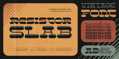 Resistor Slab Font Poster 1