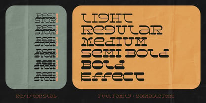 Resistor Slab Font Poster 5