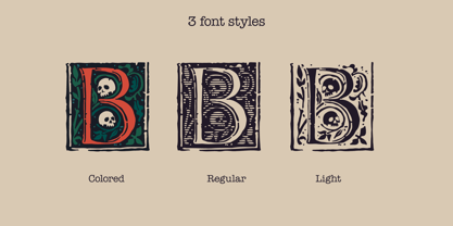 Totes Buch Woodcut Font Poster 5