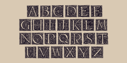 Totes Buch Woodcut Font Poster 11