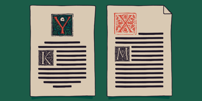 Totes Buch Woodcut Font Poster 9