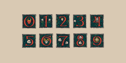Totes Buch Woodcut Font Poster 8