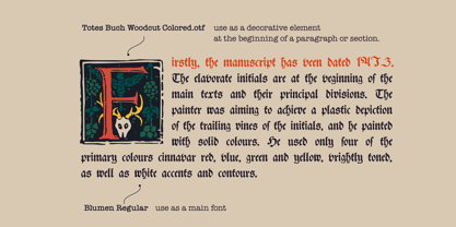 Totes Buch Woodcut Font Poster 7