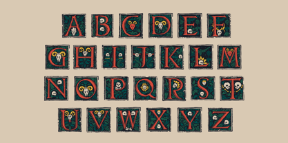 Totes Buch Woodcut Font Poster 3