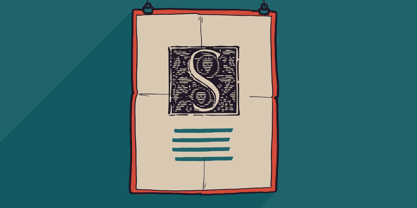 Totes Buch Woodcut Font Poster 10