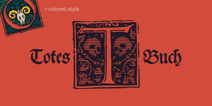 Totes Buch Woodcut Font Poster 1