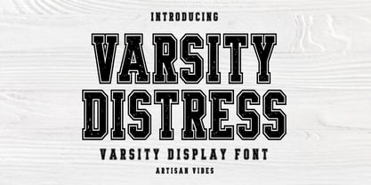 Varsity Distress Font Poster 1