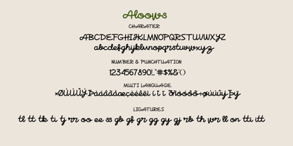 Aloows Font Poster 2