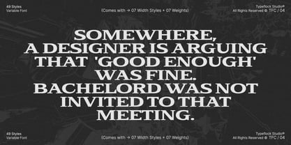 TFC Bachelord Font Poster 5