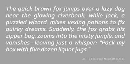 AC Texto Font Poster 5