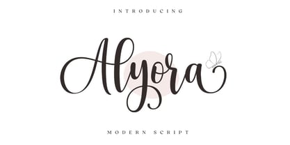 Alyora Script Font Poster 1