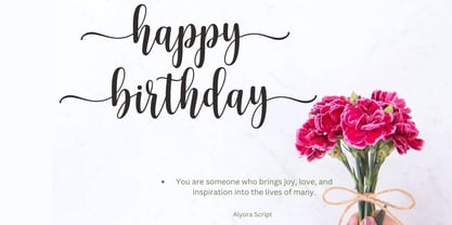 Alyora Script Font Poster 2