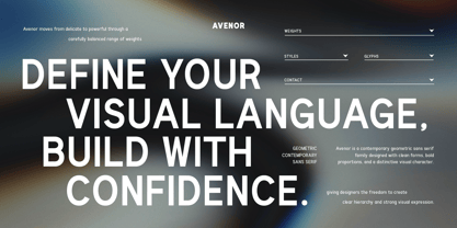 Avenor Font Poster 2
