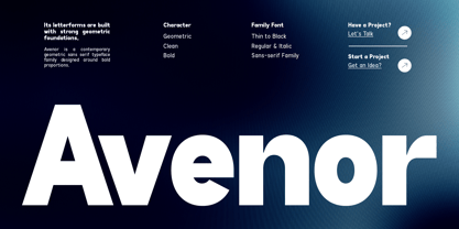 Avenor Font Poster 1