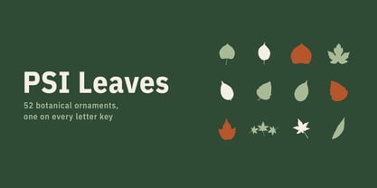 PSI Leaves Font Poster 2