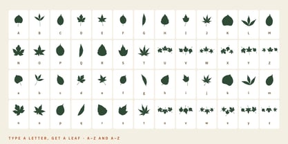 PSI Leaves Font Poster 6
